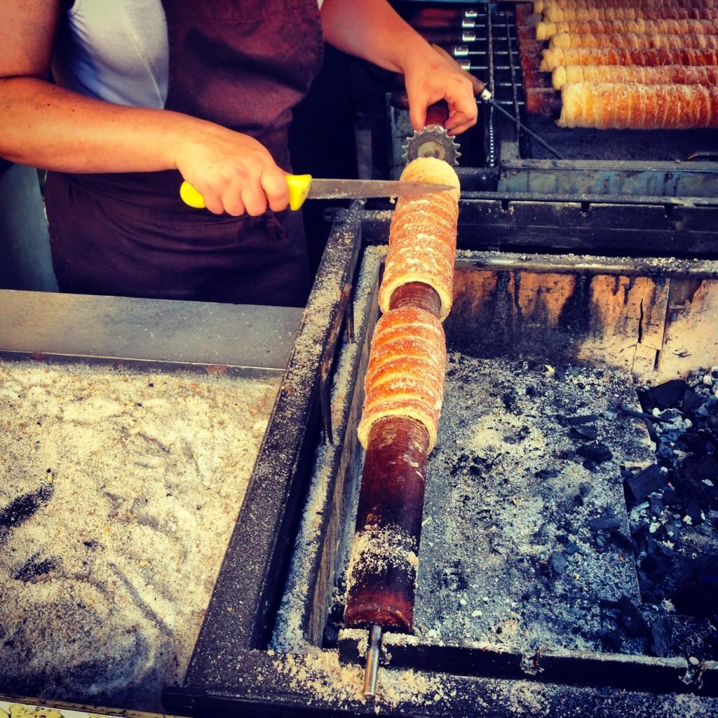 A sweet, cinnamon-y pastry on the streets of Prague