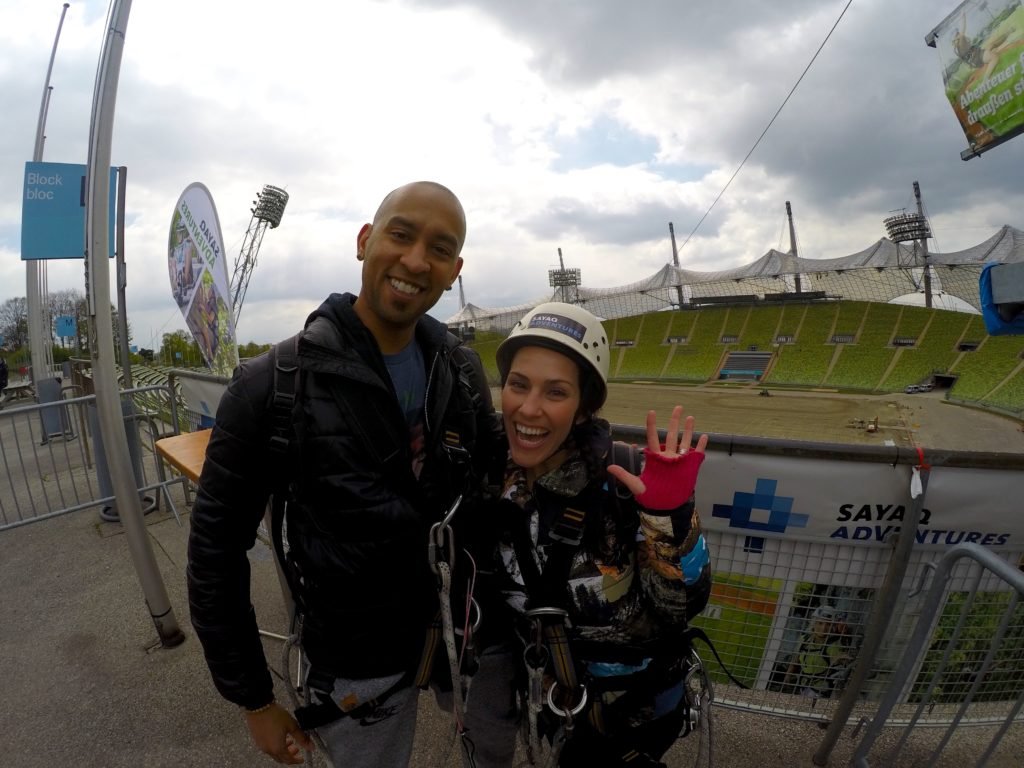 The Flying Fox over Olympic Park in Munich!