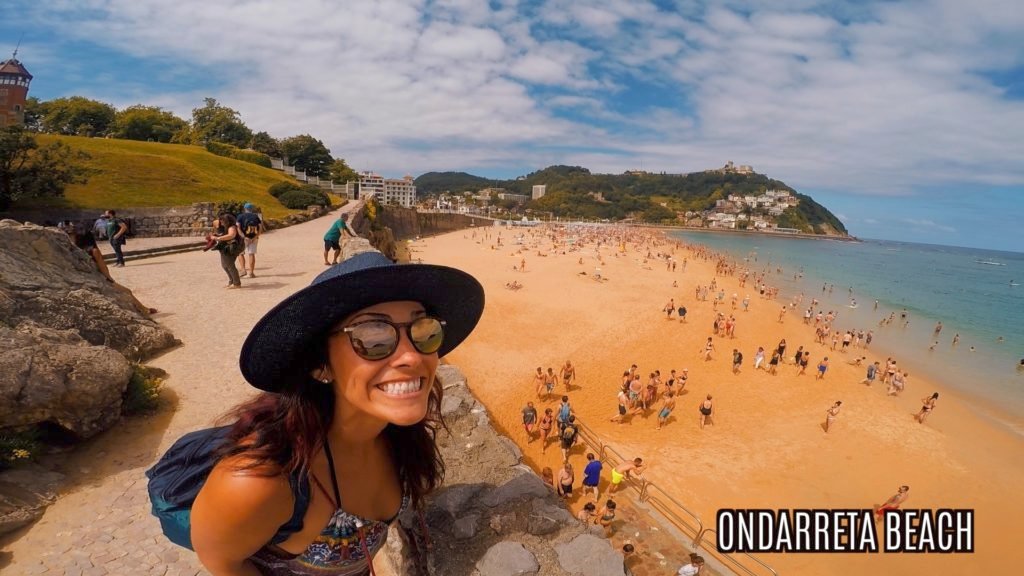 Ondaretta beach is smaller than Playa de La Concha, but it still shares the same bay
