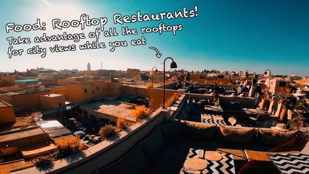 Rooftop restaurants have to be on your list of things to do in Marrakech!