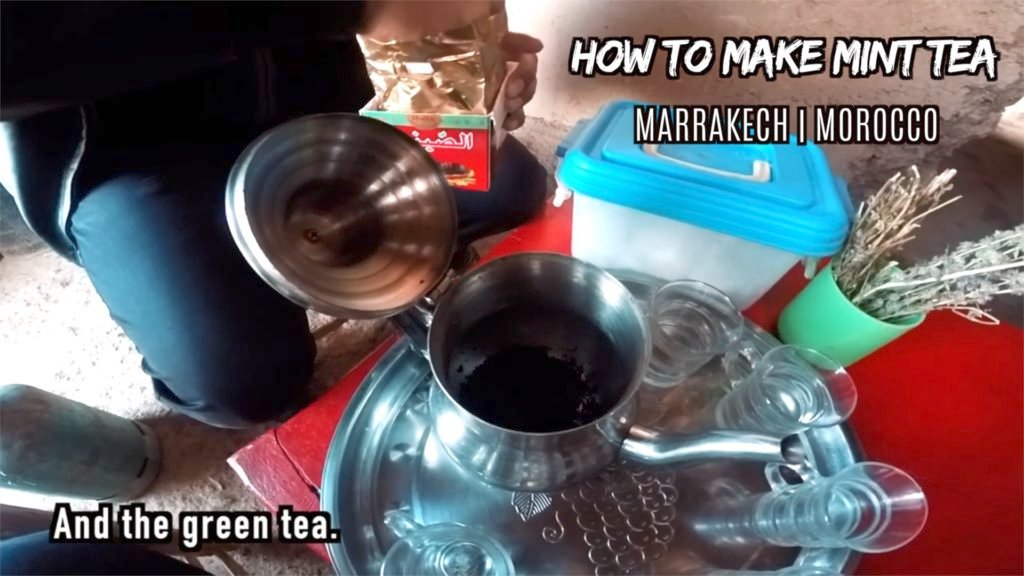 The tea leaves come from China, but the brewing and serving methods are Moroccan