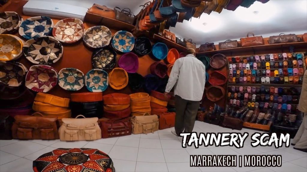 All kinds of leather goods from the Moroccan tanneries