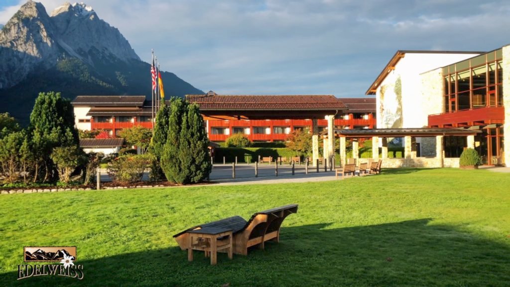 Edelweiss Lodge and Resort has a beautiful view of the Zugspitze