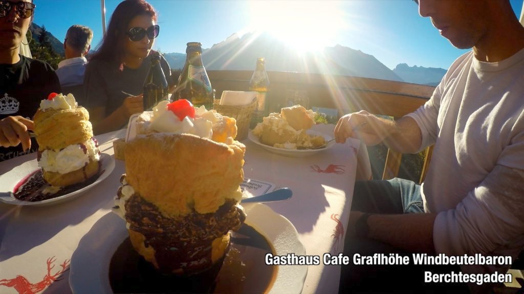 You have to try the cream puffs at Gasthaus Cafe Graflhöhe Windbeutelbaron near Berechtesgadan, Germany