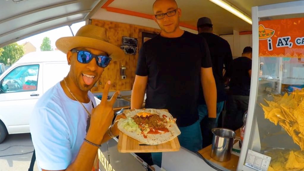 The Mexican Food Truck is actually a bus, but still delivers great burritos!