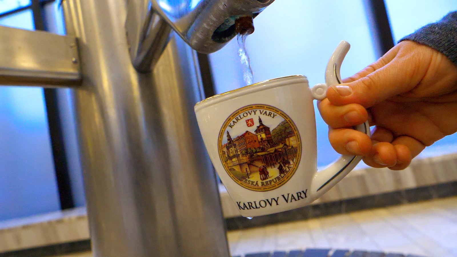 You have to try drinking the mineral water from one of these cups! It's just an experience