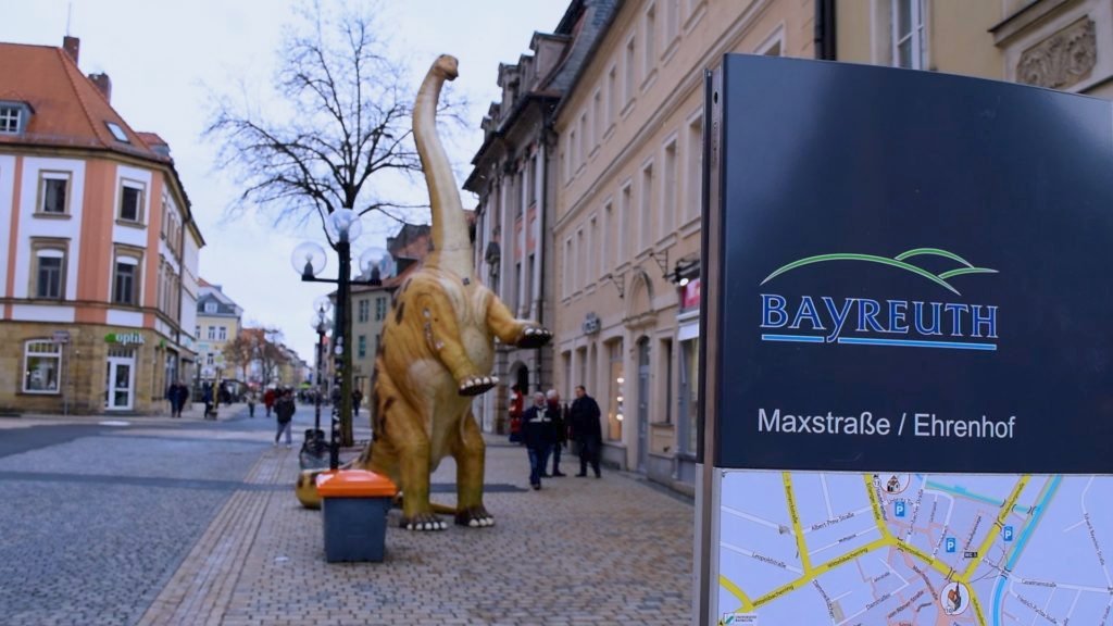This dinosaur sculpture seems rather out of place in Bayreuth, but is a fun landmark nonetheless