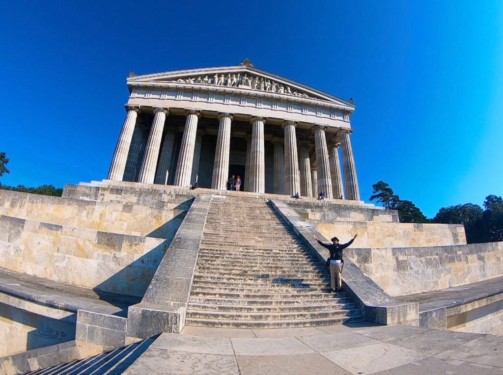 It may look like a Greek temple, but his is Walhalla in Regensburg, Germany!