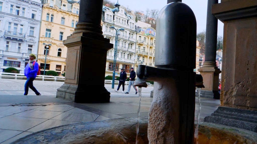 You'll find these mineral water fountains throughout Karlovy Vary, Czech Republic (bring your own cup!)