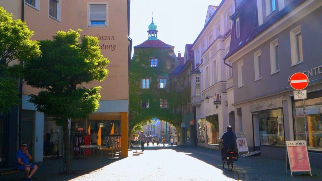 Popular entrance to the weiden city center