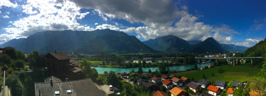 Lake views from Gasthof Schoenegg in Interlaken Switzerland