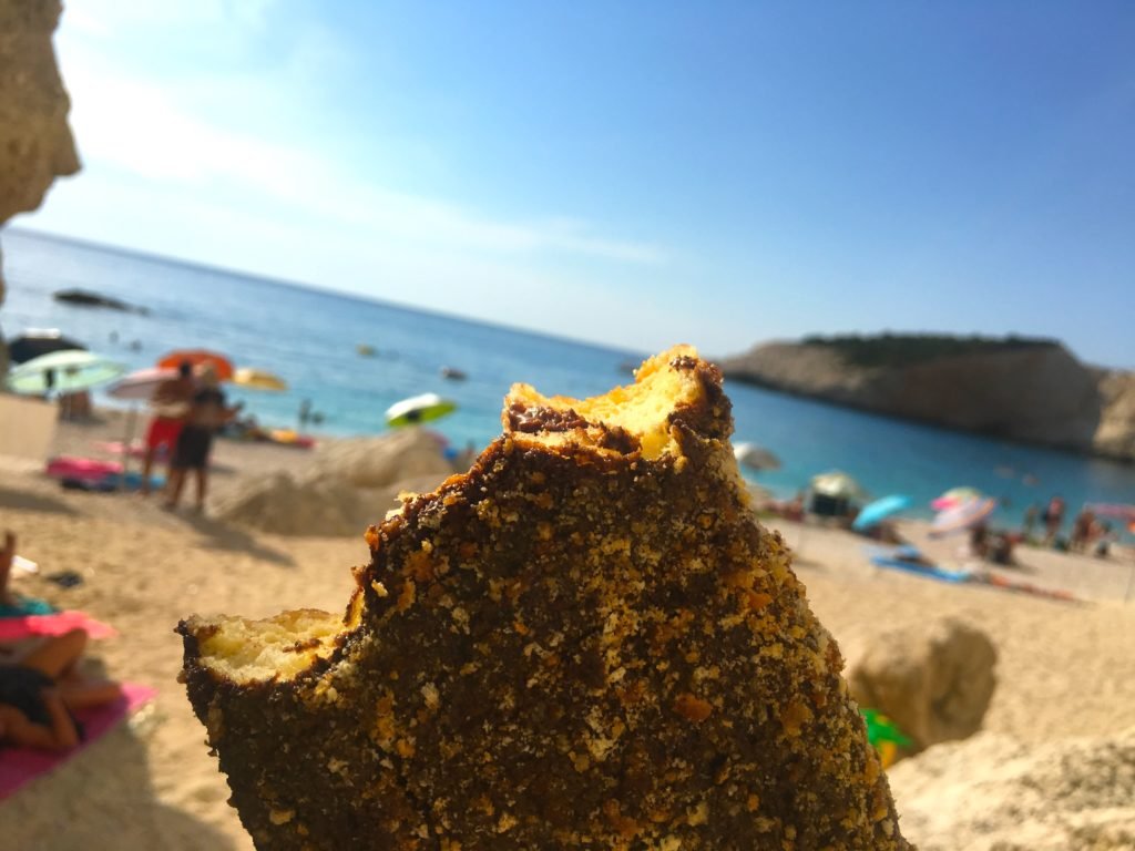 Chocolate donut from Porto Katsiki Beach in Lefkada Greece