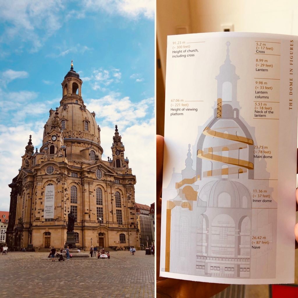 Frauenkirche photo with inside view of dome